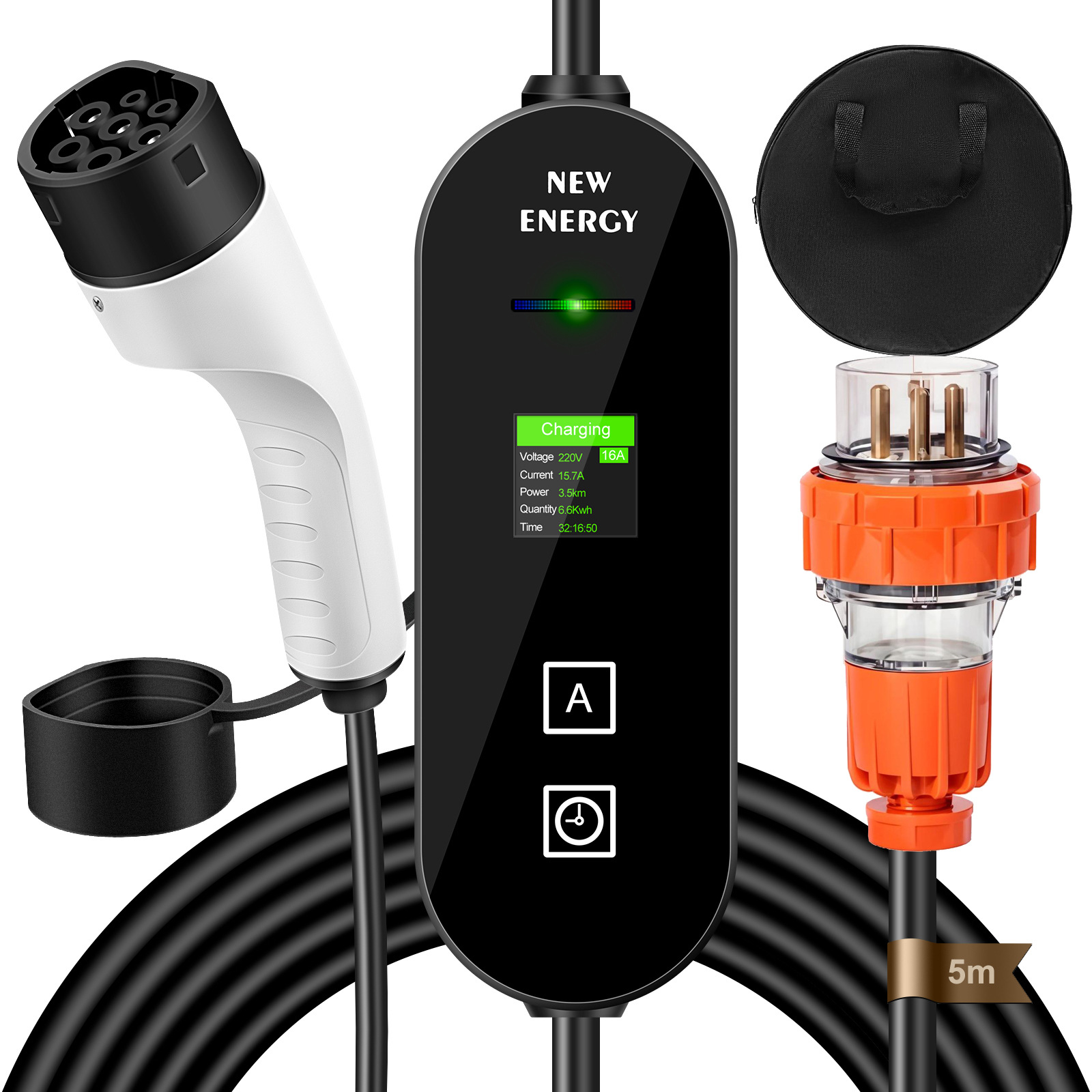 Portable Ev Charger 32A Type 2 Cee Plug - EU/영국식 플러그, CEE 32A/16A, 휴대용 전기차