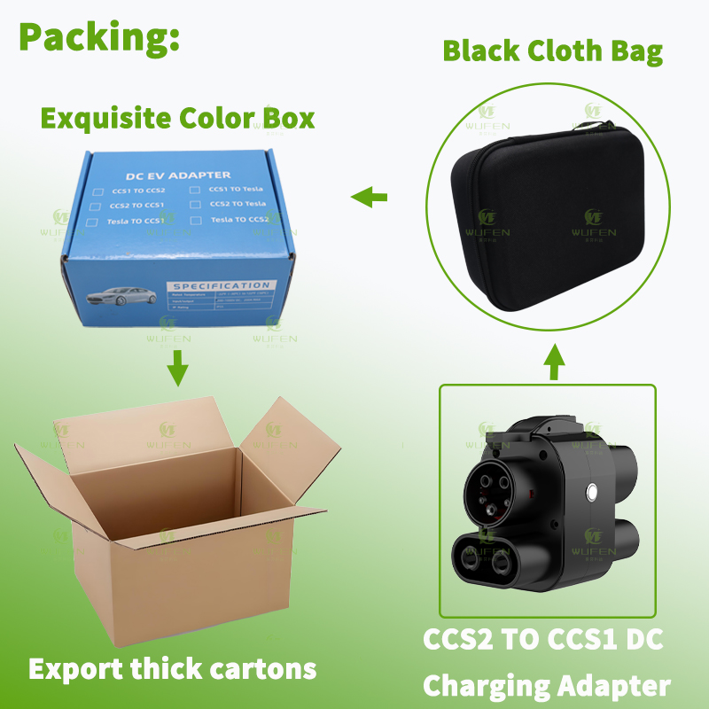 WUFEN CCS2 to CCS1 250A 어댑터, C - Ccs2 To Ccs1 Fast Charge Adapter 250Kw 리뷰 및 가격