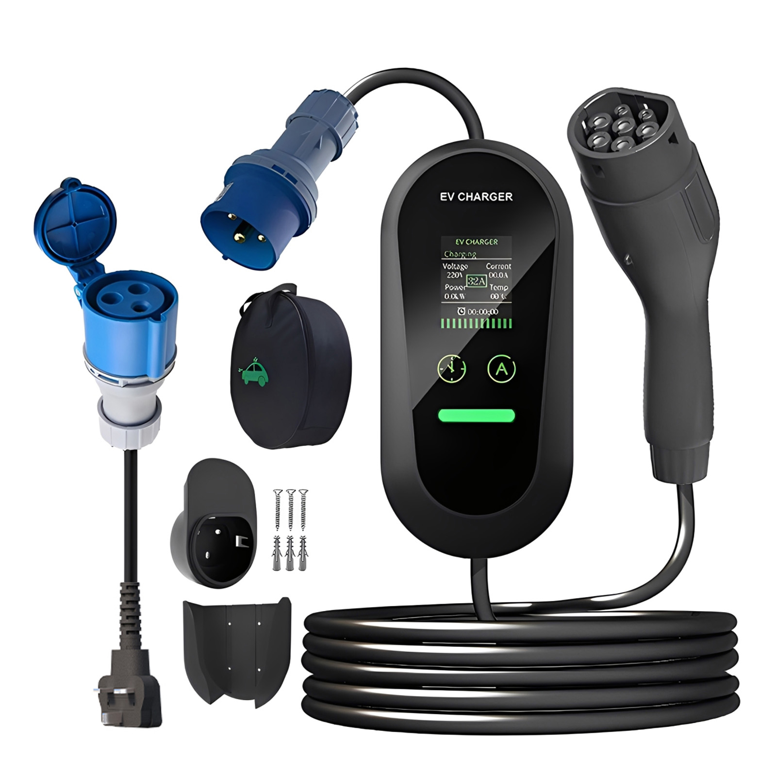 Type2 휴대용 전기차 충전기 7KW 32A 5M 3 - Portable Ev Charger 32A Type 2 Cee Plug 리뷰 및 가격
