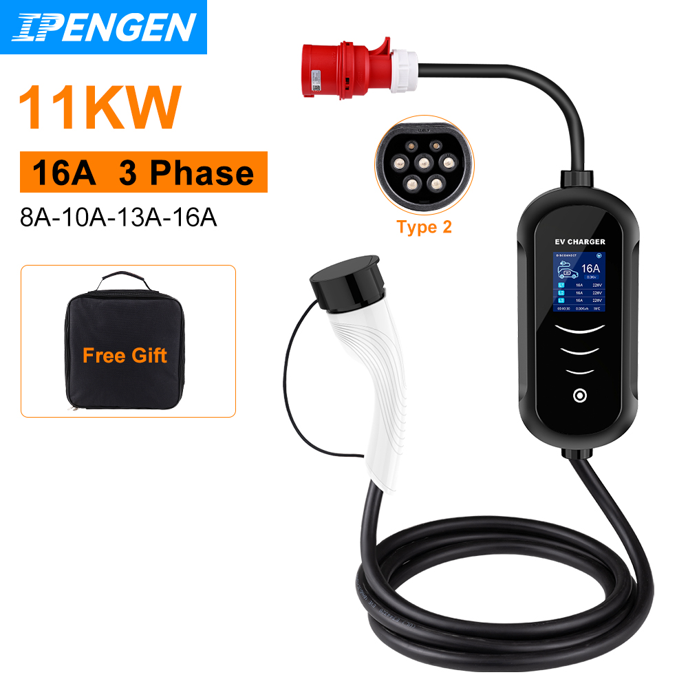IPENGEN 전기 자동차 충전기 CEE 플러그 IEC - Portable Ev Charger 32A Type 2 Cee Plug 리뷰 및 가격